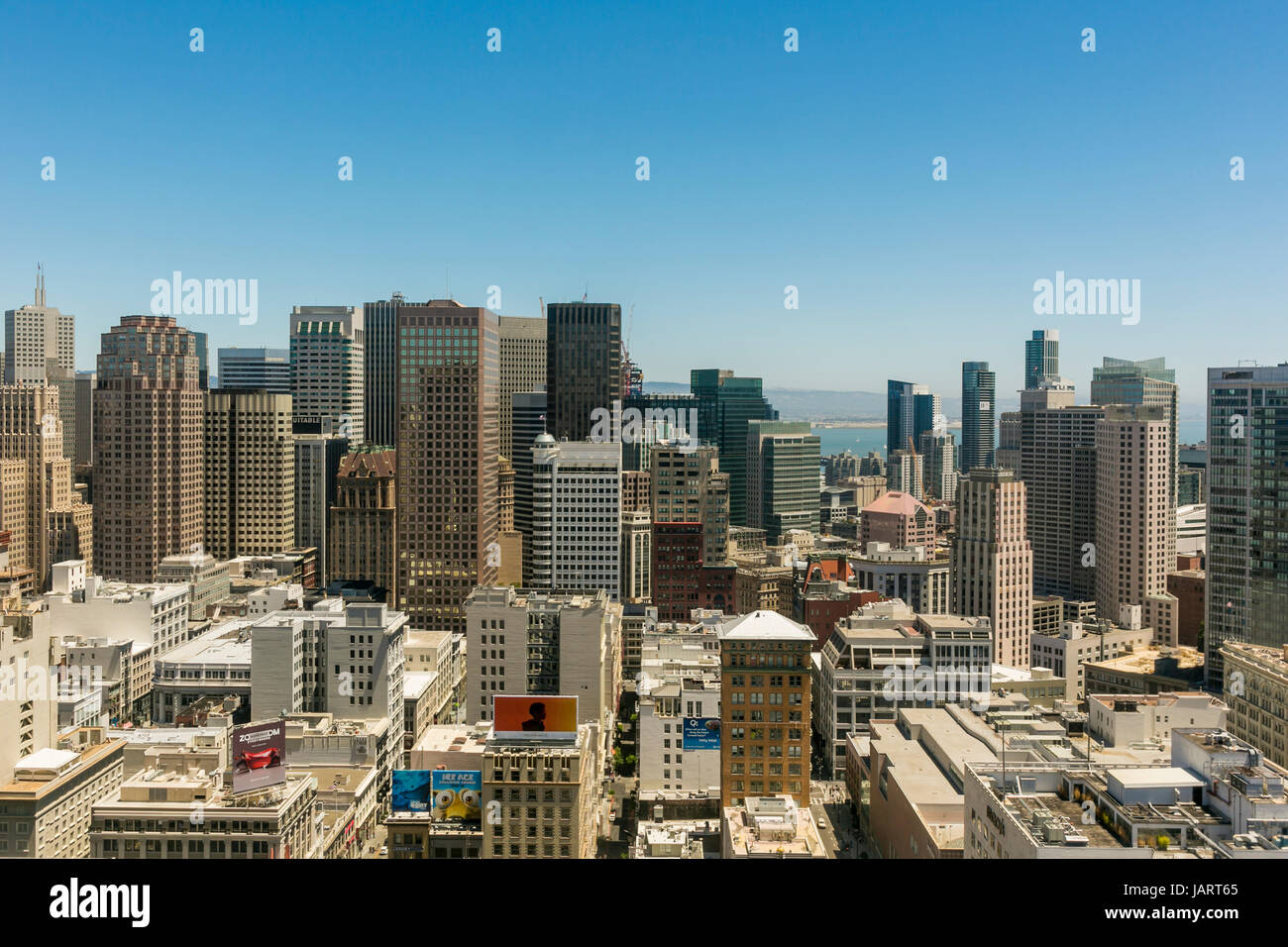 Gesamtansicht von Downtown San Francisco, Kalifornien Stockfoto