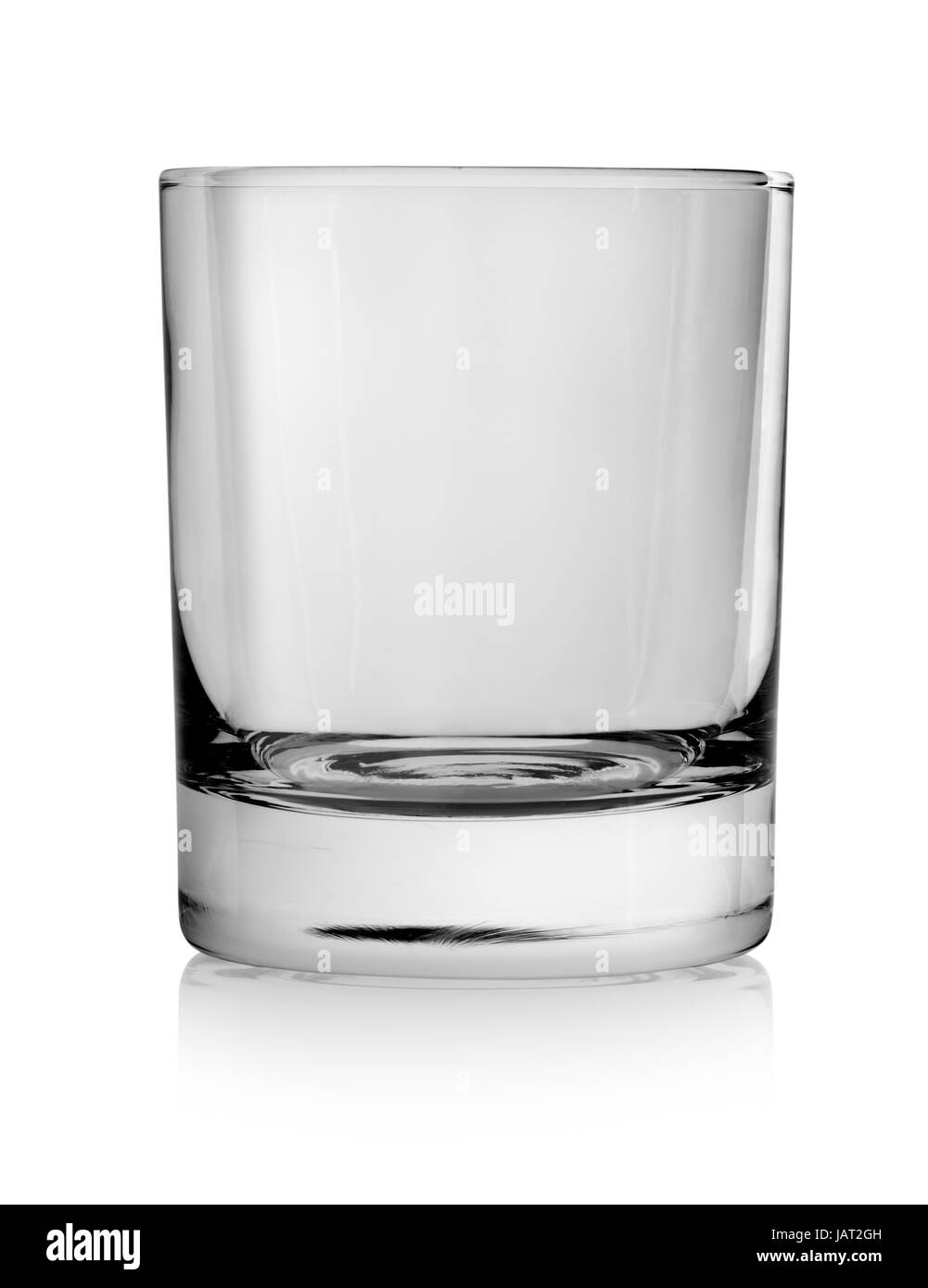 Glas für Schnaps isoliert auf weißem Hintergrund Stockfoto