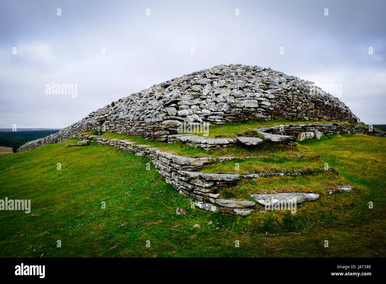 Grey Cairns of Camster, neolithische gekammert Cairns, Caithness, Highland, Schottland, Vereinigtes Königreich, Europa Stockfoto