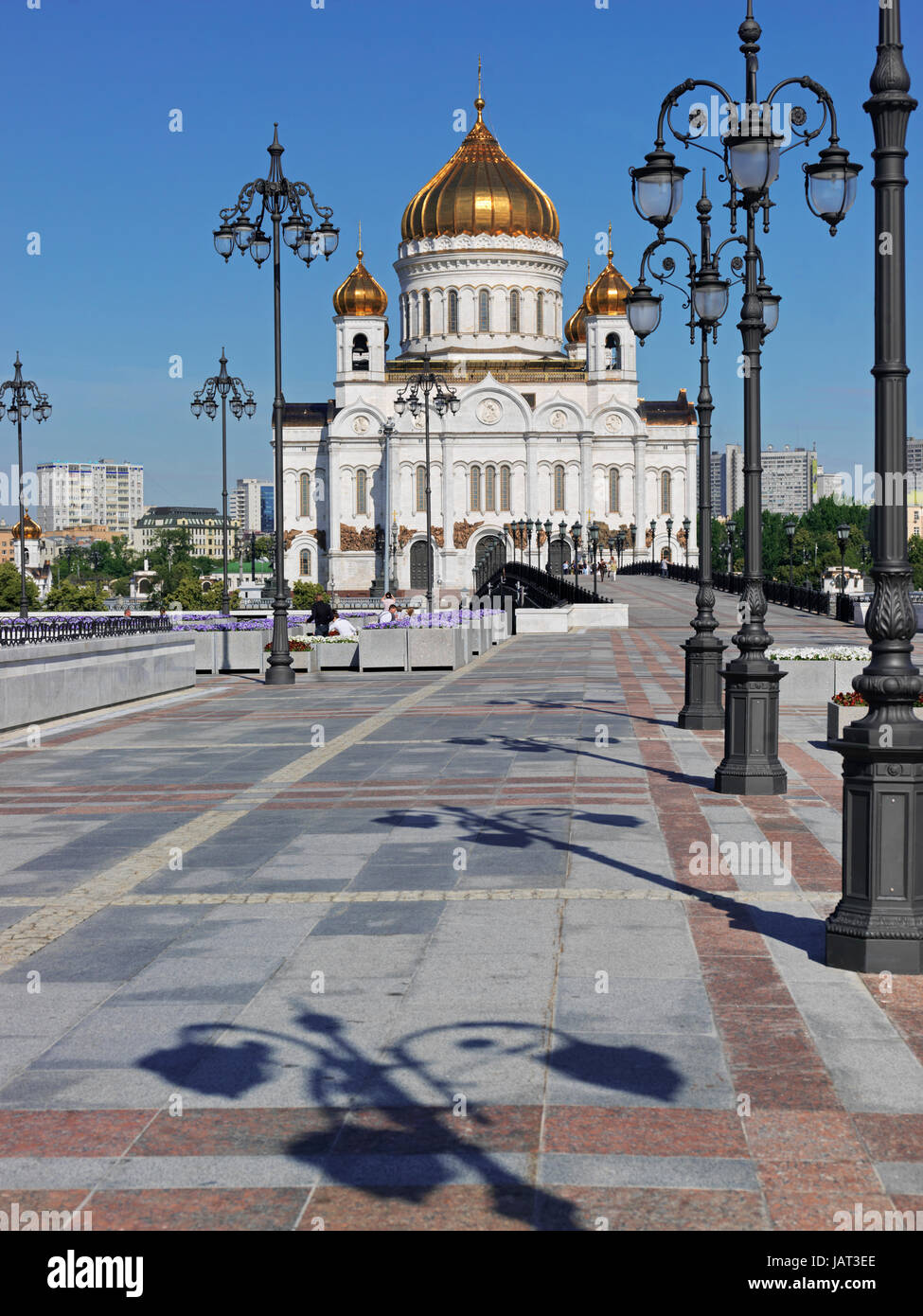 Kathedrale von Christus der Retter am Ufer des Moskwa-Flusses paar Blocks aus dem Kreml, Moskau, Russland, Europa Stockfoto