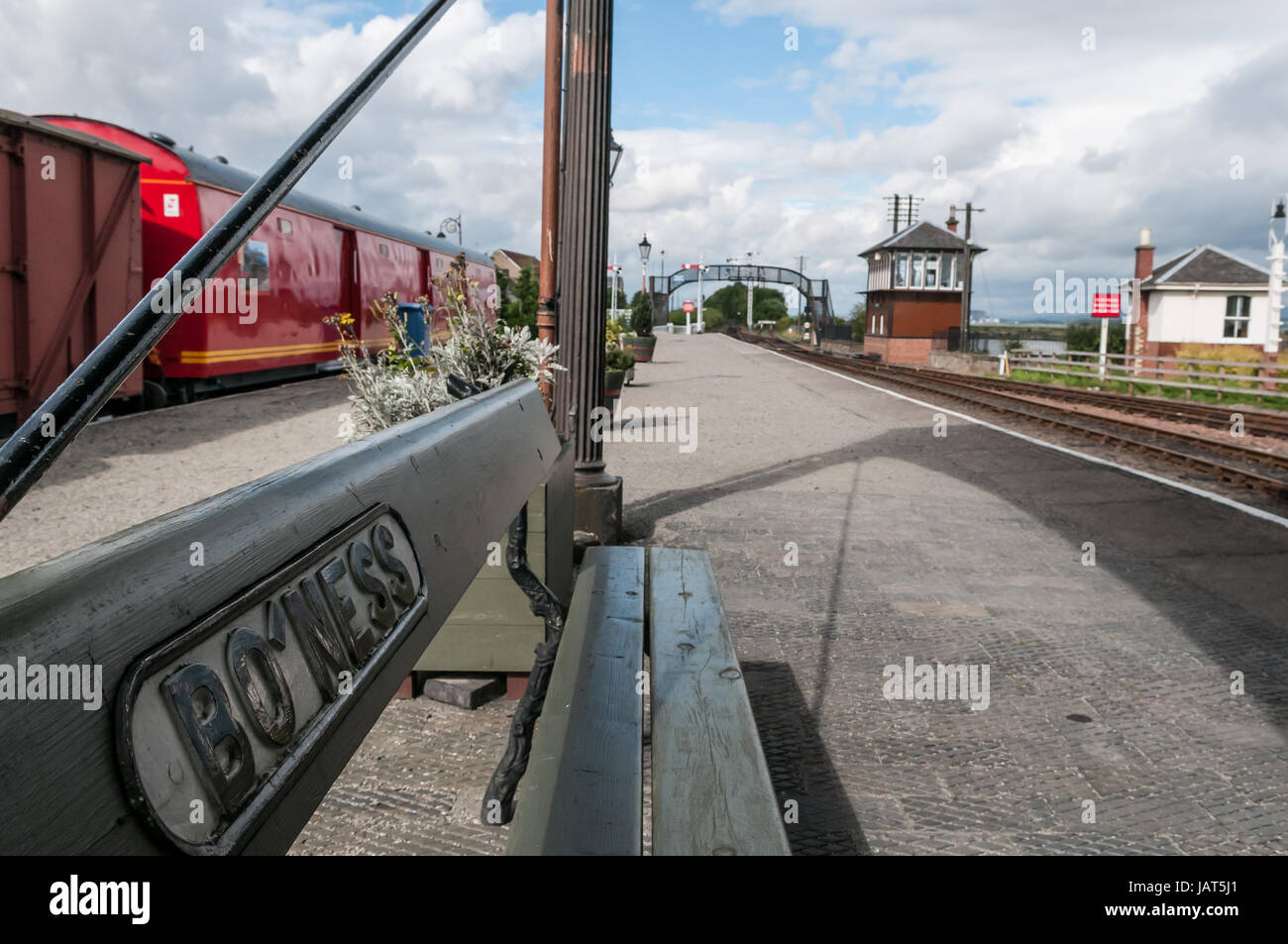 Jugendakademien & Kinneil Eisenbahn Stockfoto