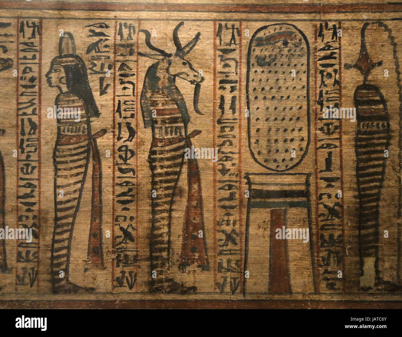 Die Bibliothek RA Buch des Jenseits. 21. Dynastie. c. 1000 BC. Gewidmet Lady Mutemwia. British Museum. London. VEREINIGTES KÖNIGREICH. Stockfoto