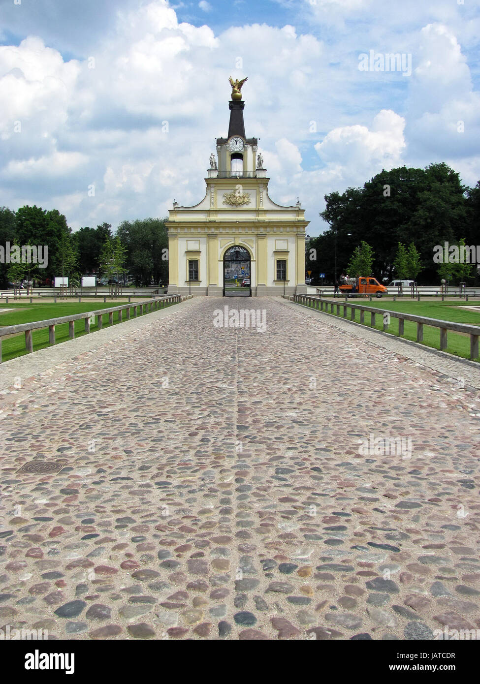 Tor des Griffin des Palais Branicki. Bialystok, Polen Stockfoto