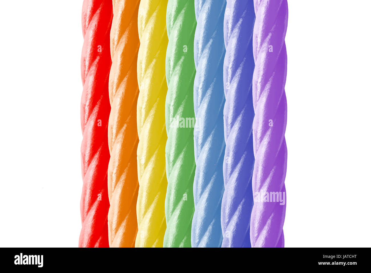 Regenbogen sweety Stöcke vertikalen Layout mit Textfreiraum. Stockfoto