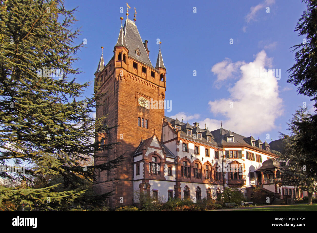 Das Rathaus in Weinheim Stockfoto