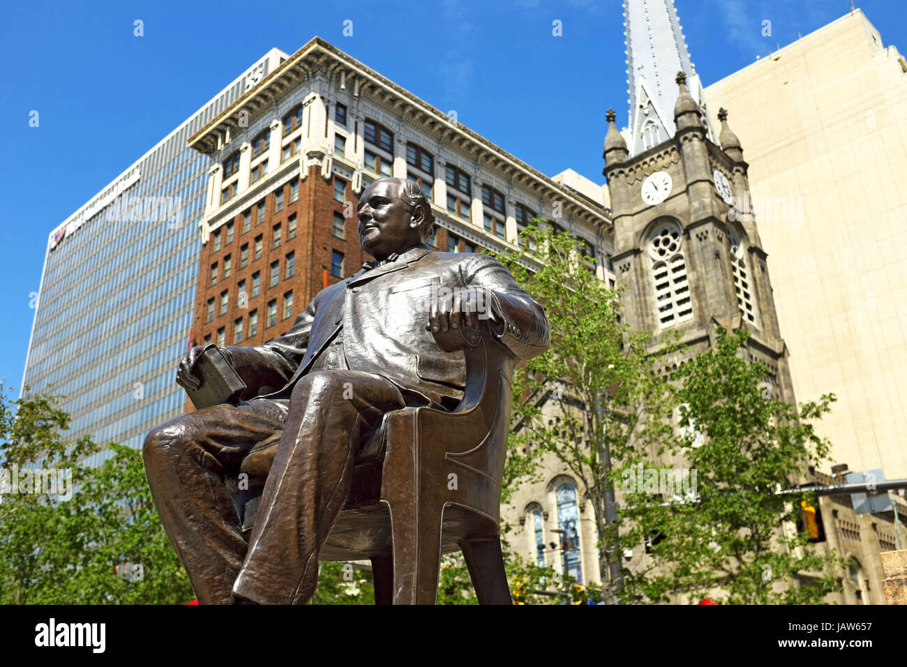 Bronzestatue des progressiven Bürgermeister von Cleveland, Ohio, Tom