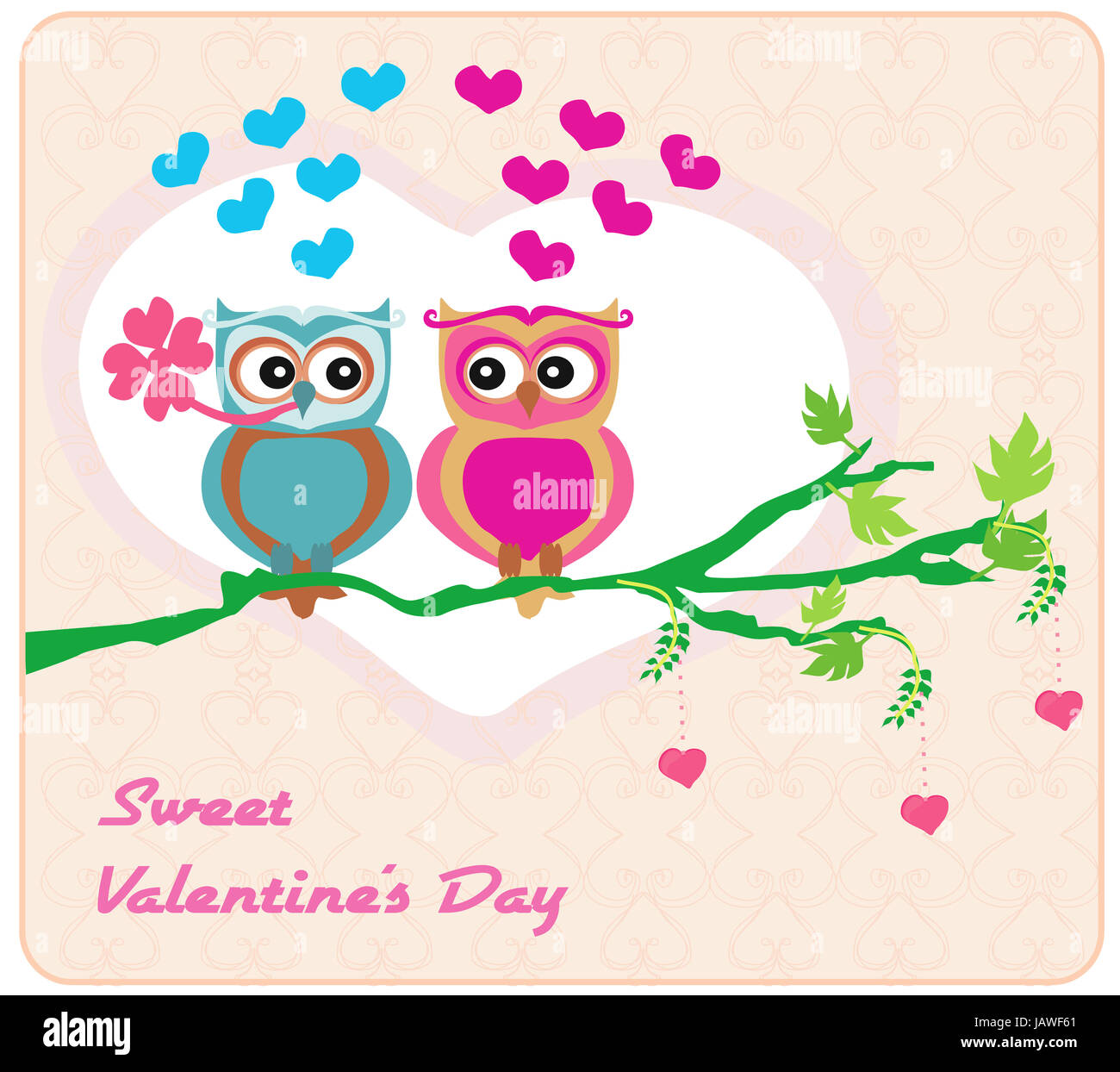 Cute owl love heart Fotos und Bildmaterial in hoher Auflösung Alamy