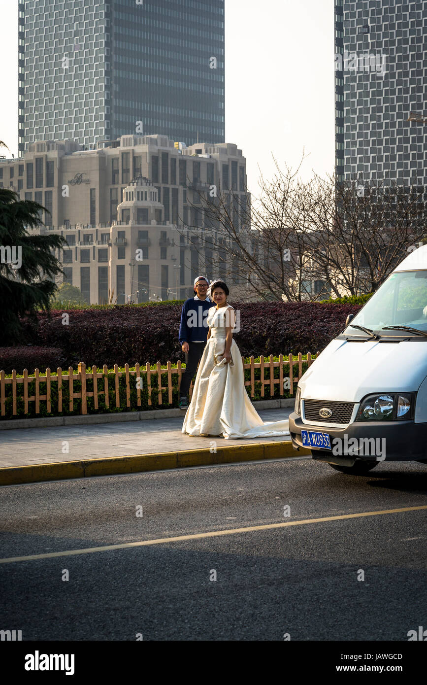 Braut, Shanghai, China Stockfoto