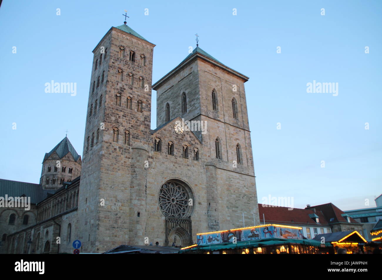Kathedrale beleuchtet Stockfoto