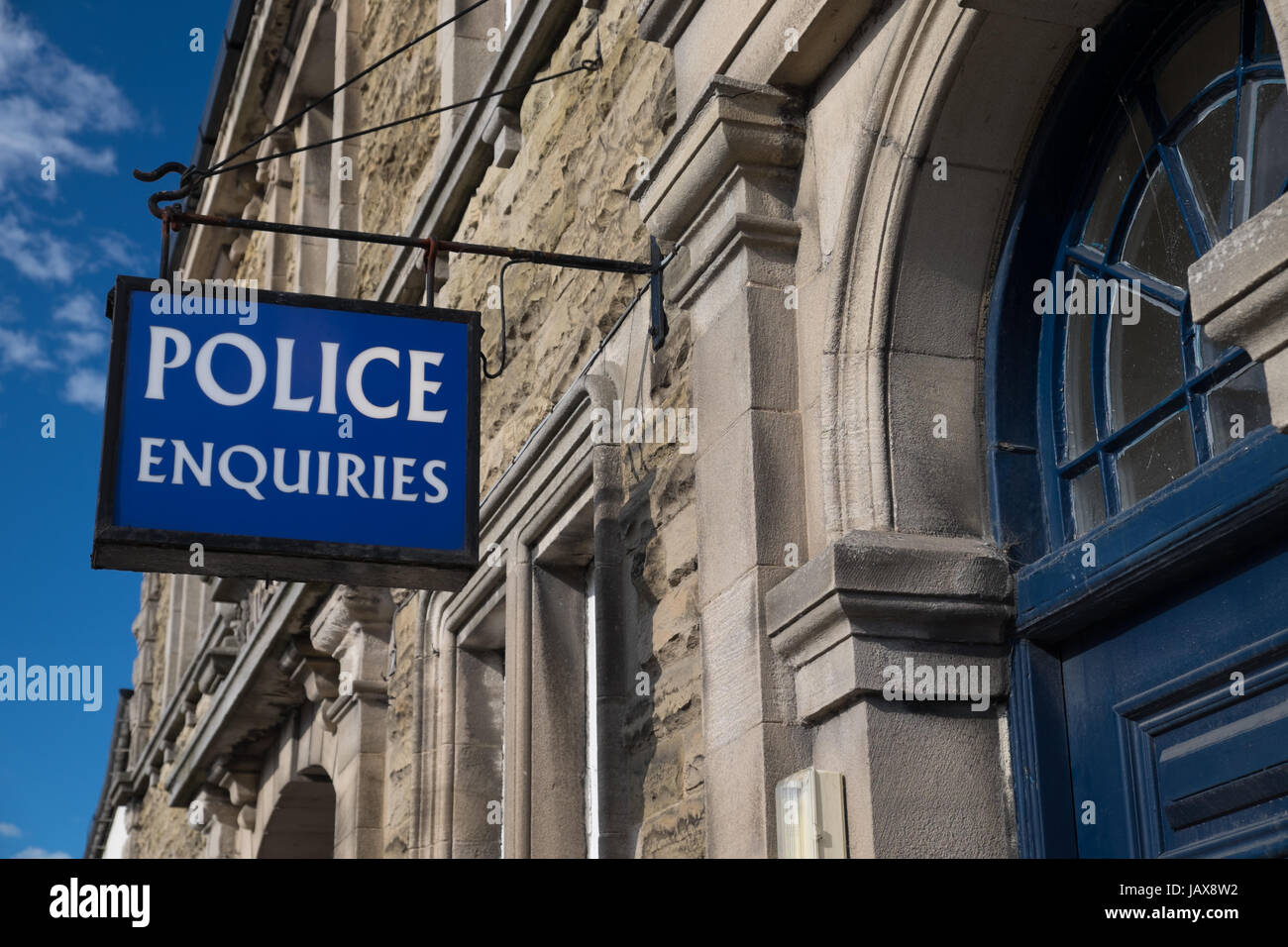 Polizei melden Leyburn Polizeistation Yorkshire Dales 4.6.17 Stockfoto