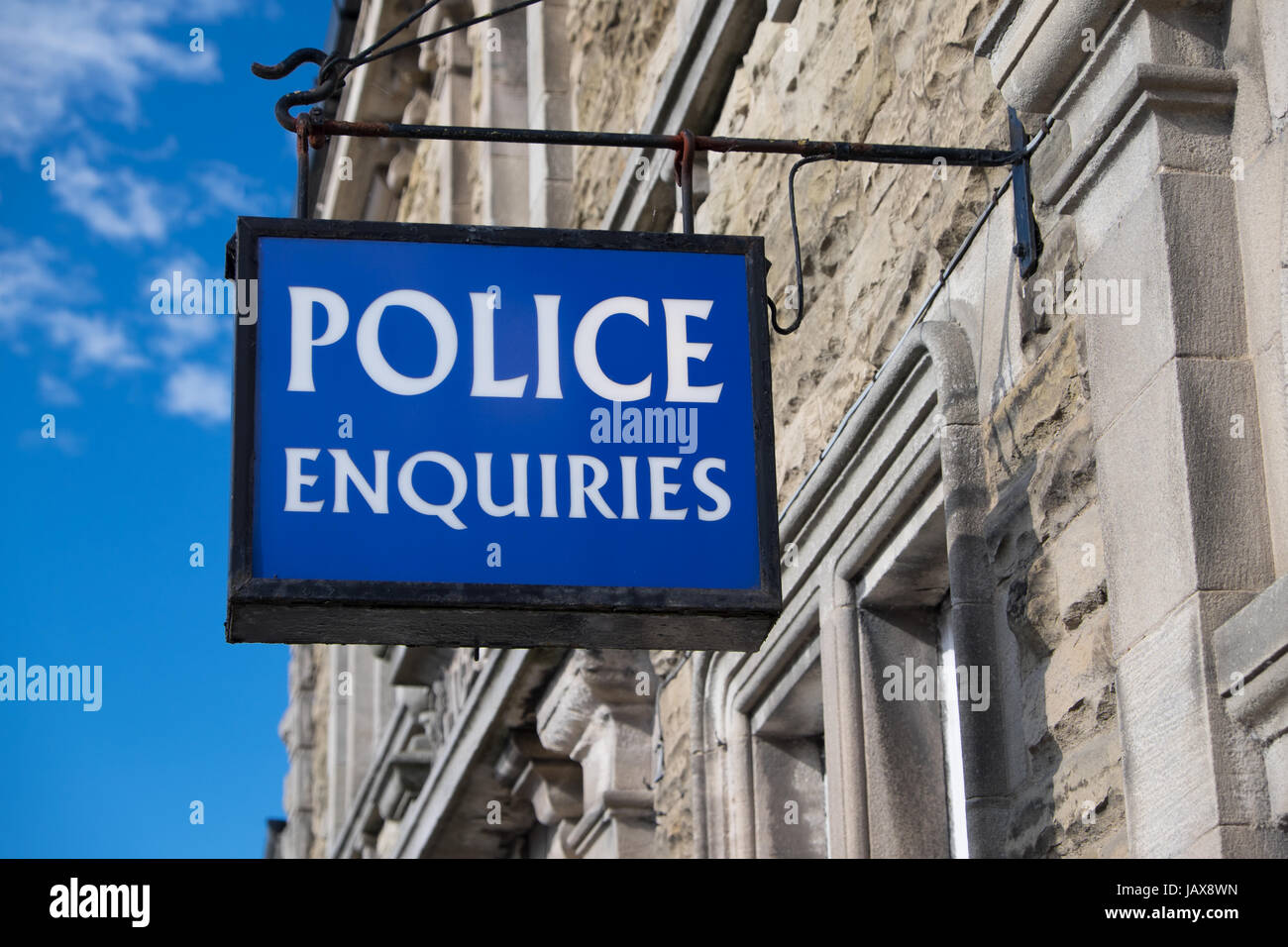 Polizei melden Leyburn Polizeistation Yorkshire Dales 4.6.17 Stockfoto