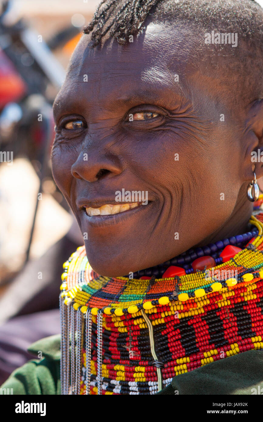 Porträts von Frauen aus Nord-Kenia, Afrika Stockfoto