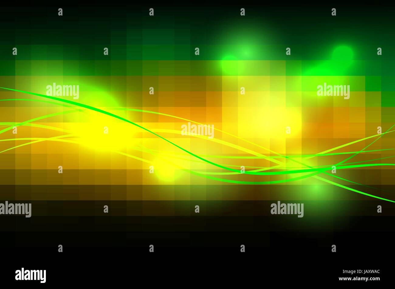 Braun orange grün Vektor quadratischen Fliesen Mosaik Hintergrund Witn Lichter und Linien Stock Vektor