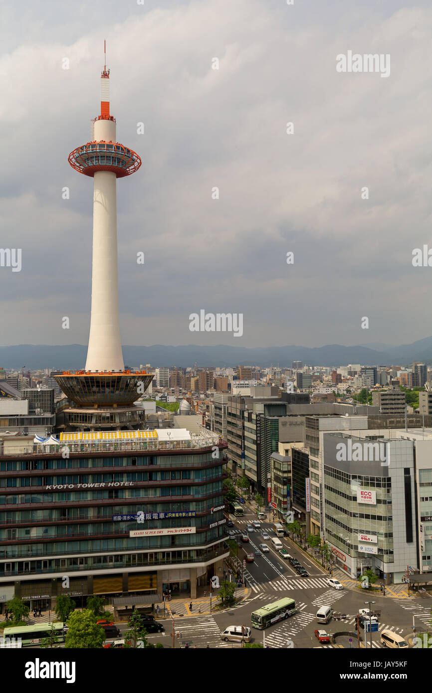 Kyoto-Tower, Japan. Stockfoto