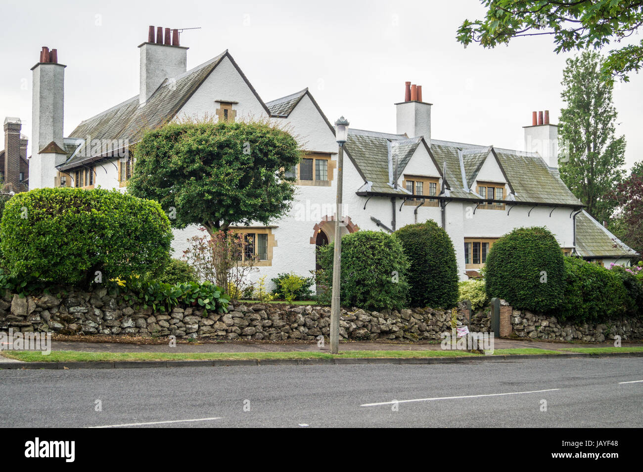 "Homestead", Kunst und Handwerk Haus von Charles Francis Annesley Voysey (1857-1941), 1905, Frinton-on-Sea, Essex, England Stockfoto