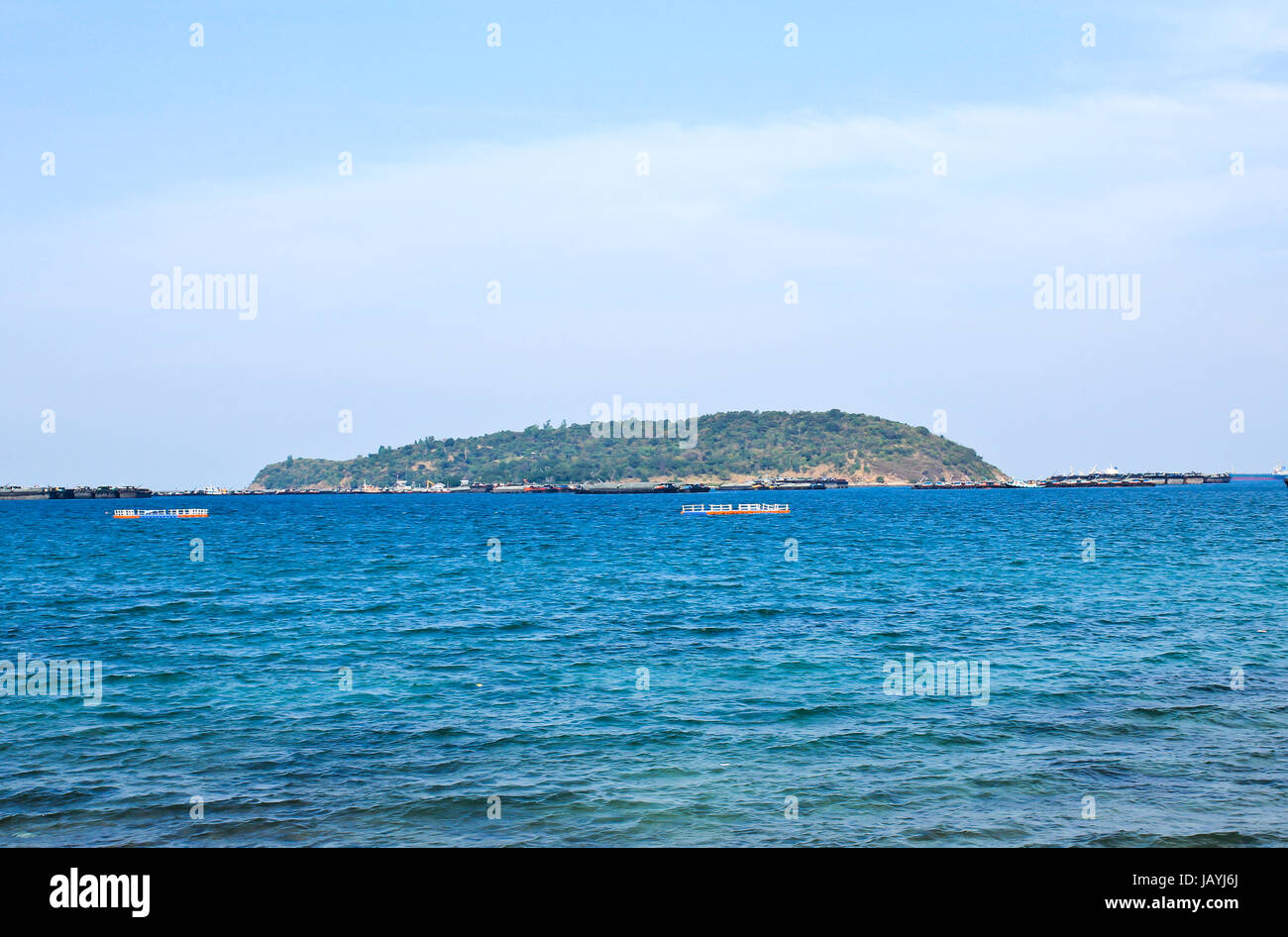 Draufsicht der Sichang Insel, Chonburi, Thailand. Stockfoto