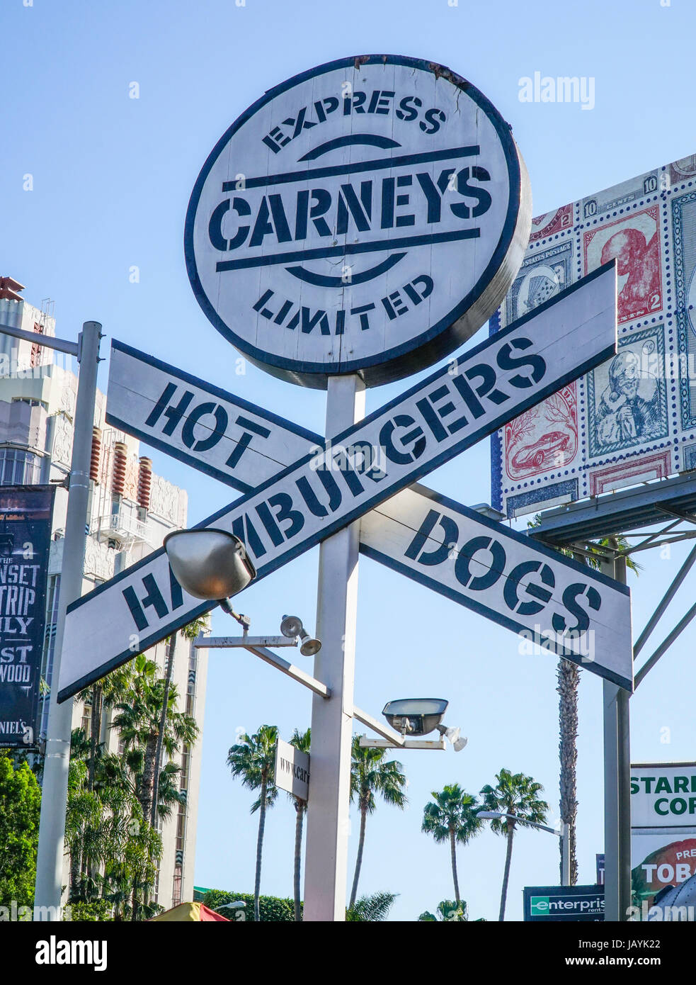 Berühmten Fast-Food-Restaurant in einem Eisenbahnwaggon - Carneys in Los Angeles - LOS ANGELES - Kalifornien Stockfoto
