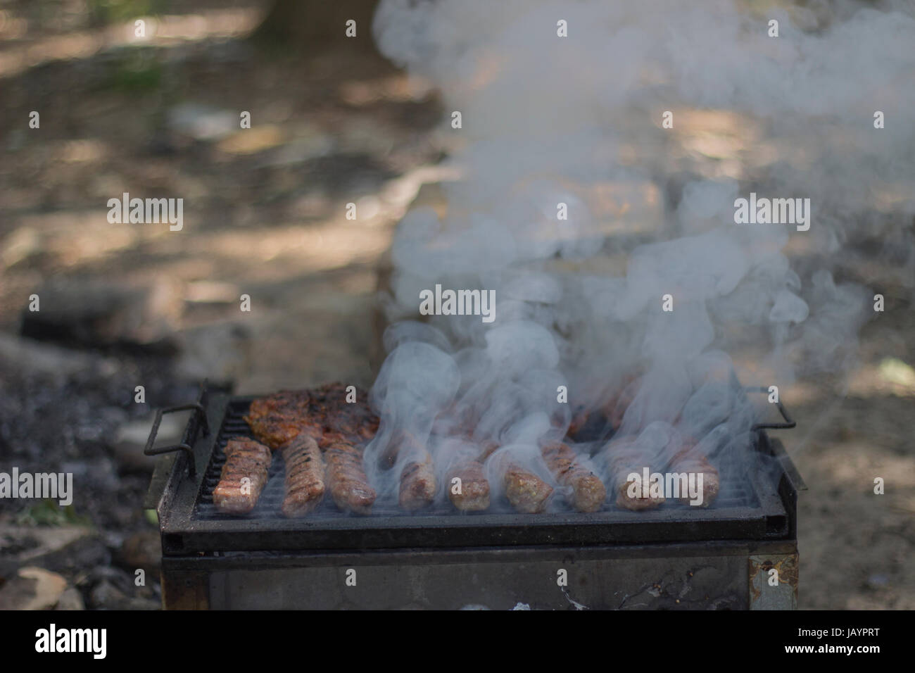 Stock Fotografie - Fleisch auf dem Grill Stockfoto