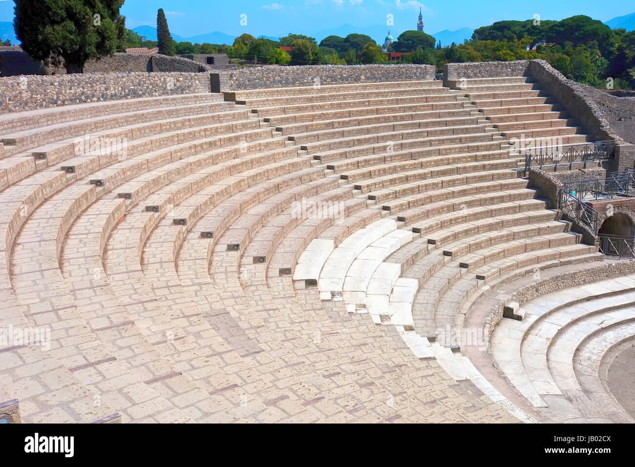 Ruinen des berühmten Theater Pompeji, Italien Stockfoto
