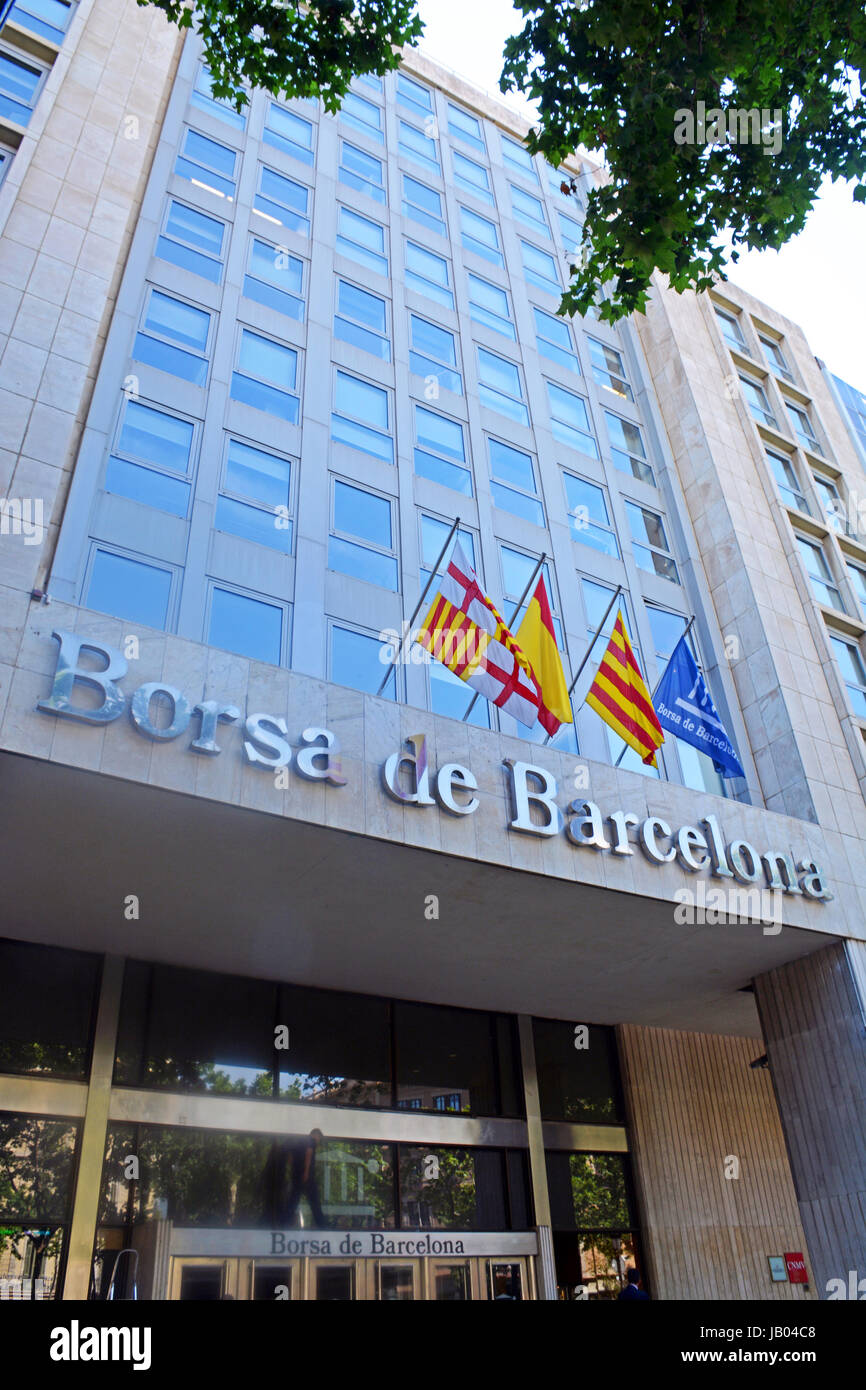 Borsa de Barcelona, Paseo de Gracia, Barcelona, Spanien Stockfoto