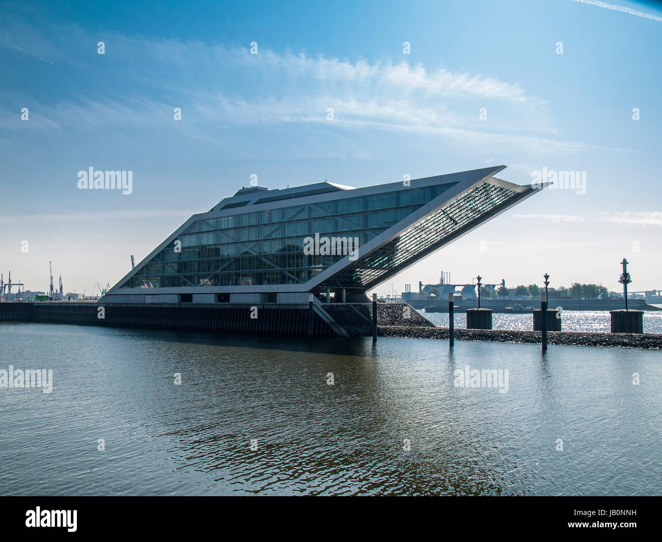Dockland Bürogebäude in Hamburg, Deutschland. Stockfoto