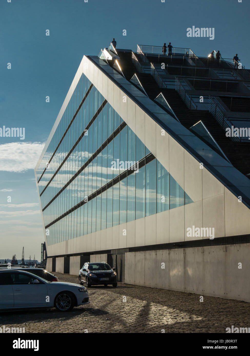 Dockland Bürogebäude in Hamburg, Deutschland. Stockfoto