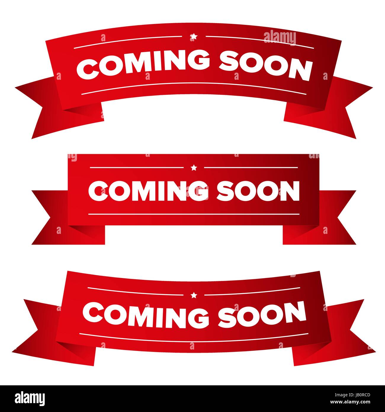 Coming Soon Red ribbon Stock Vektor