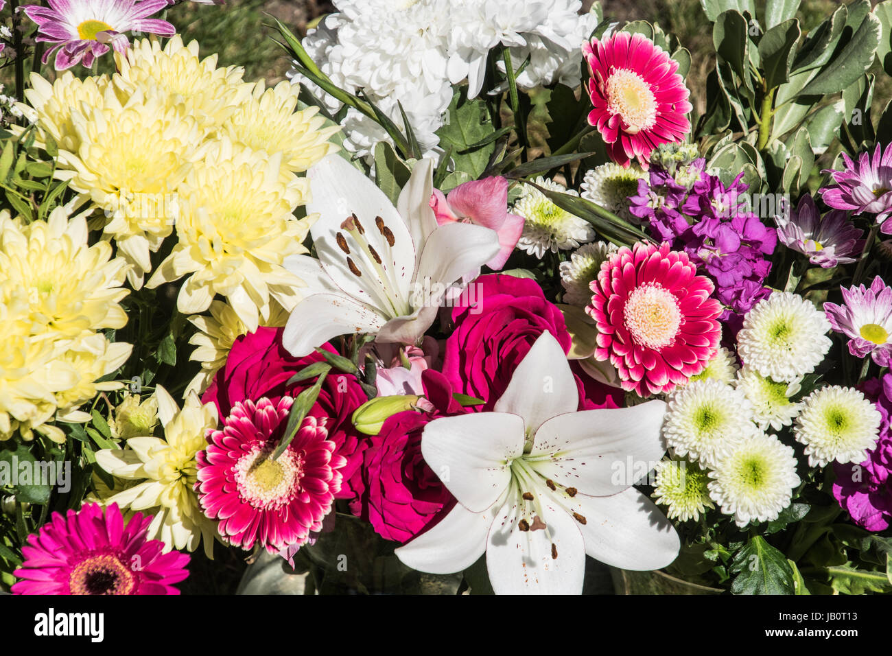 Jahrestag boquet von Blumen Stockfoto