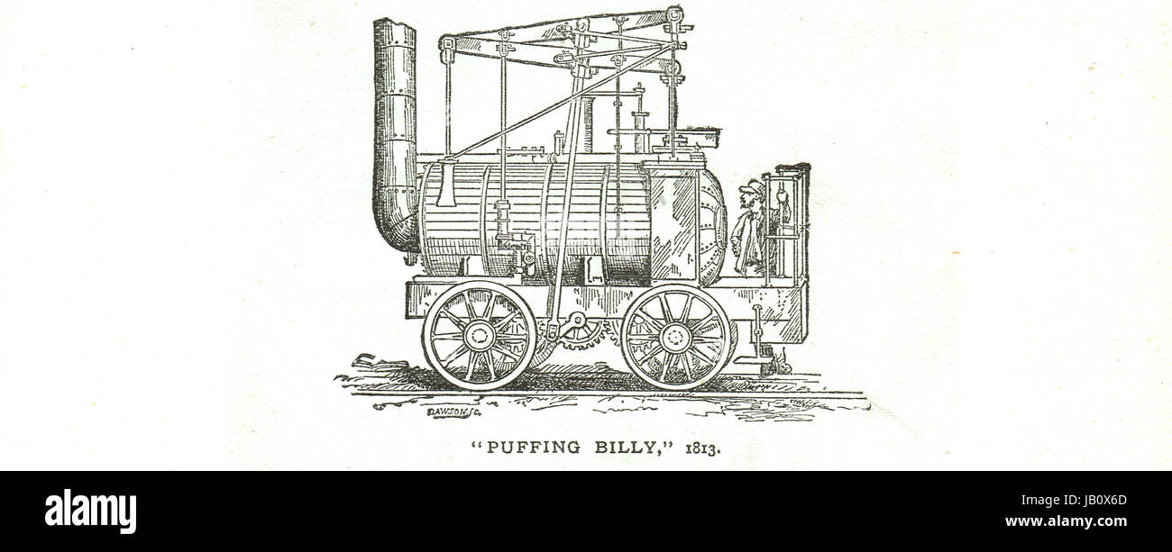 Puffing Billy Steam Lokomotive 1813 Stockfoto