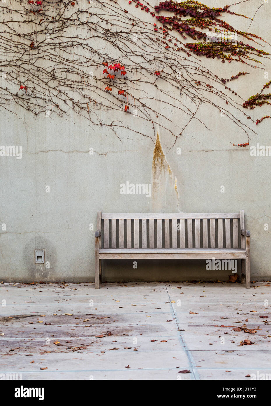 Entspannung mit Sitzbank im Garten Stockfoto