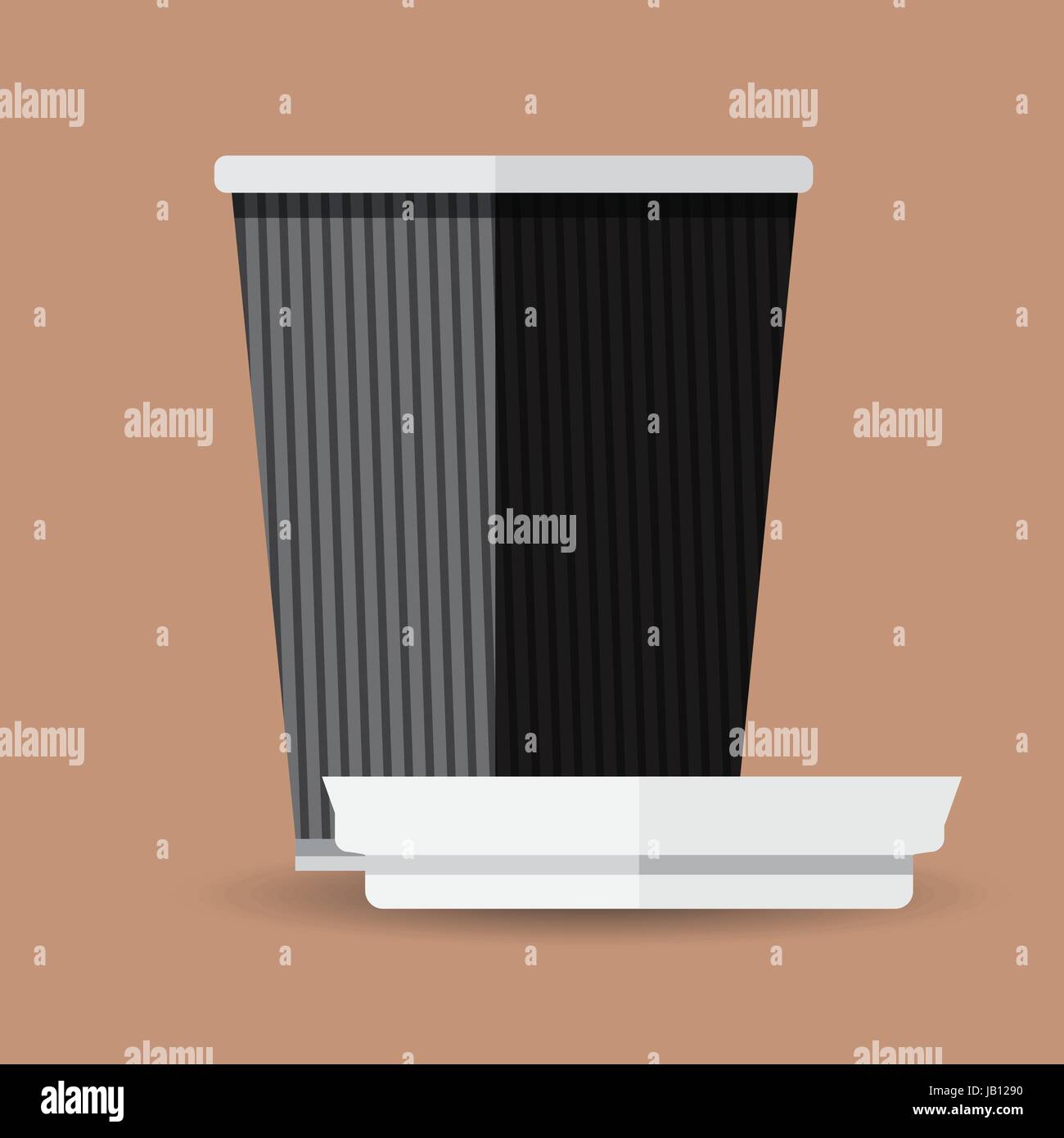 Kaffeetasse in flacher Ausführung. kaffeetasse Vector Illustration. kaffeetassensymbol. Kaffee Tasse auf Hintergrund isoliert. Stock Vektor