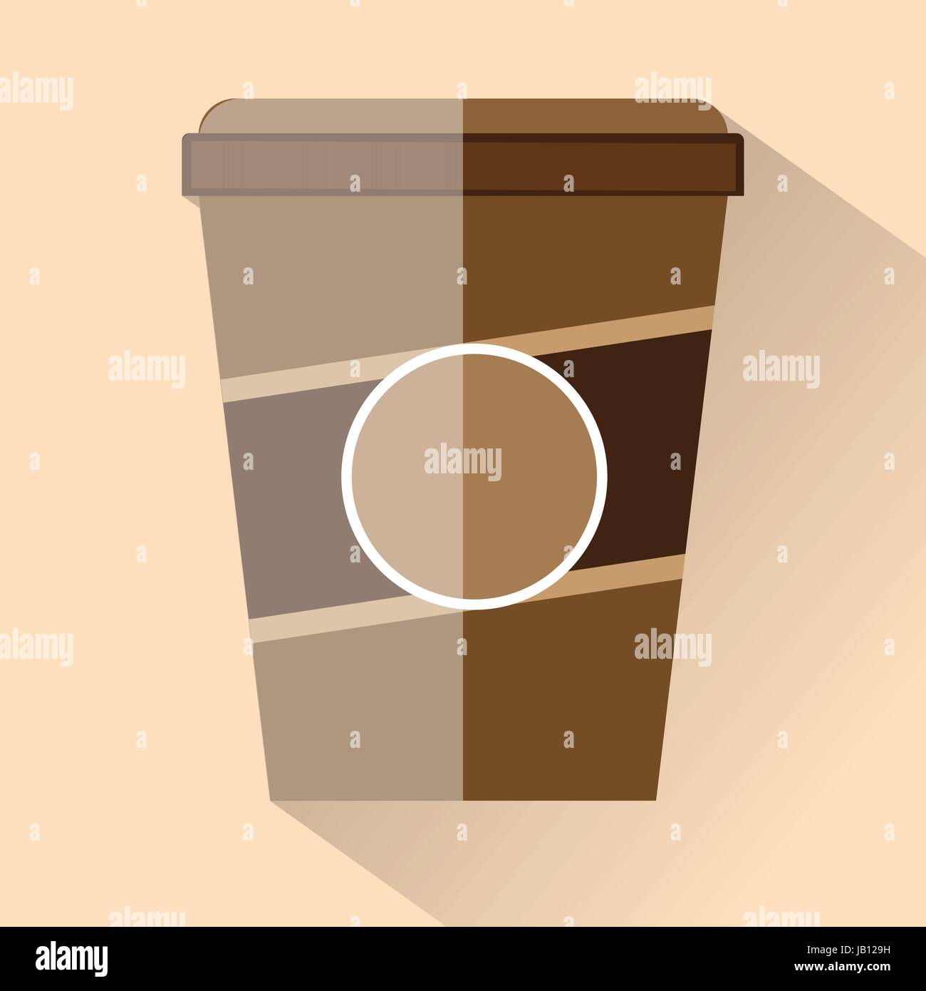 Kaffeetasse in flacher Ausführung. kaffeetasse Vector Illustration. kaffeetassensymbol. Kaffee Tasse auf Hintergrund isoliert. Stock Vektor