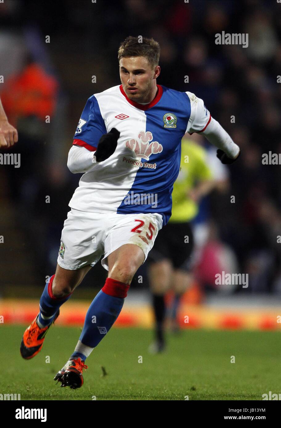 DAVID GOODWILLIE BLACKBURN ROVERS FC BLACKBURN ROVERS FC EWOOD PARK BLACKBURN ENGLAND 14. Januar 2012 Stockfoto