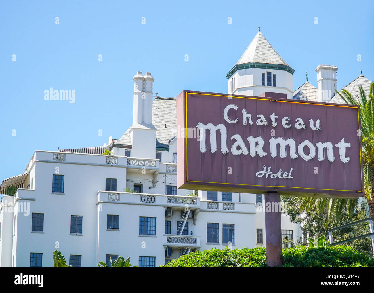 Berühmten Chateau Marmont Hotel in Los Angeles - LOS ANGELES - Kalifornien Stockfoto