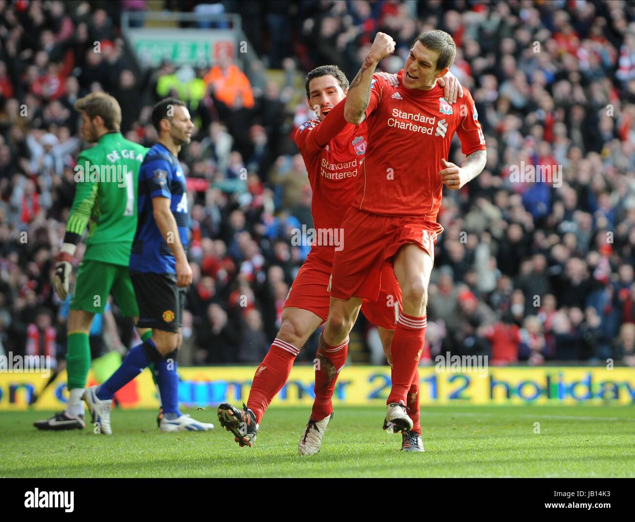 DANIEL AGGER Noten 1,0 LIVERPOOL V MANCHESTER UNITED Anfield Road LIVERPOOL ENGLAND 28. Januar 2012 Stockfoto