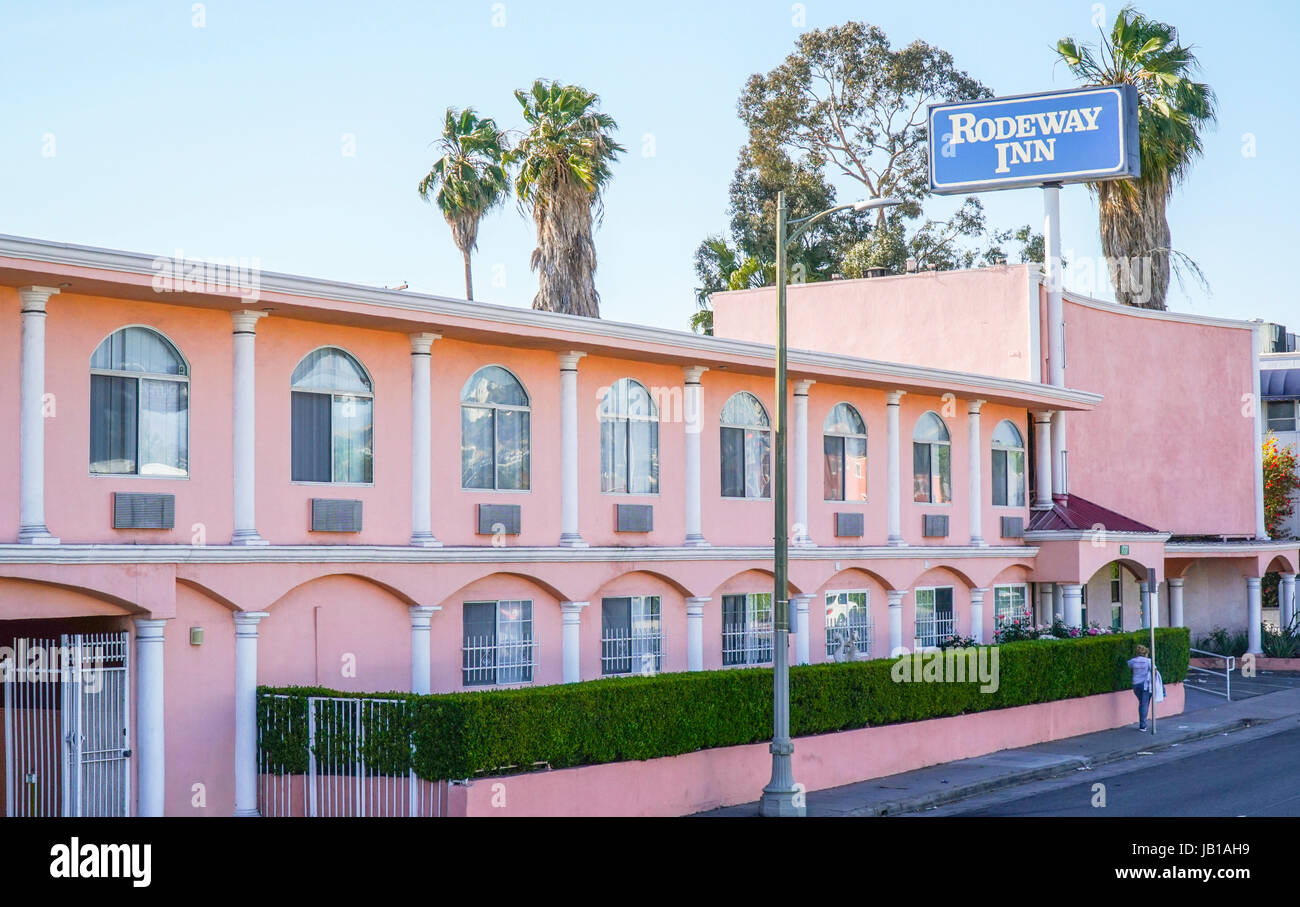 Rodeway Inn Motel in Los Angeles - LOS ANGELES - Kalifornien Stockfoto