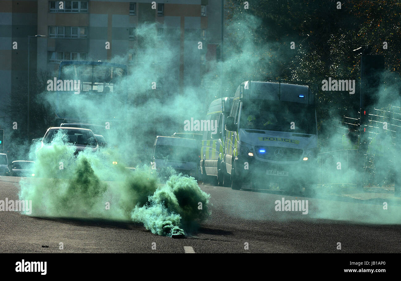 Plymouth Argyle Fans, Devon, UK Stockfoto