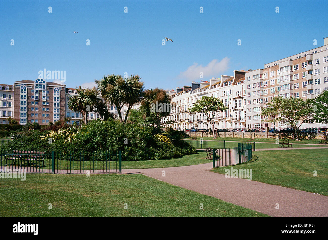 Warrior Square und Gärten, St Leonards auf Meer, East Sussex, UK Stockfoto