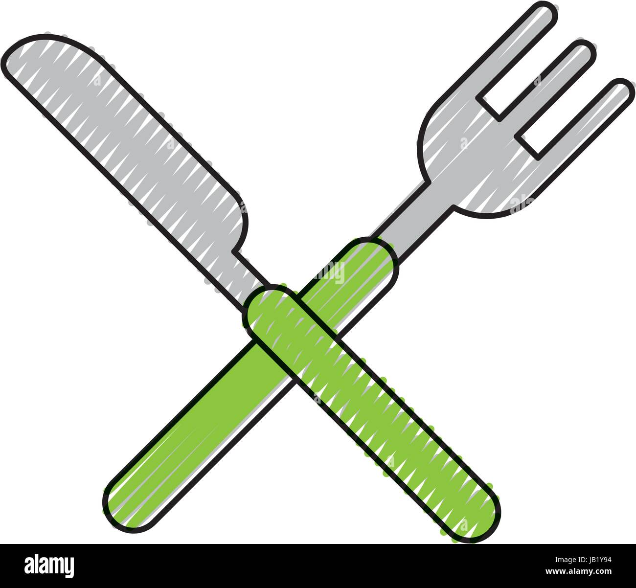 Messer und gabel clipart Stock-Vektorgrafiken kaufen - Alamy