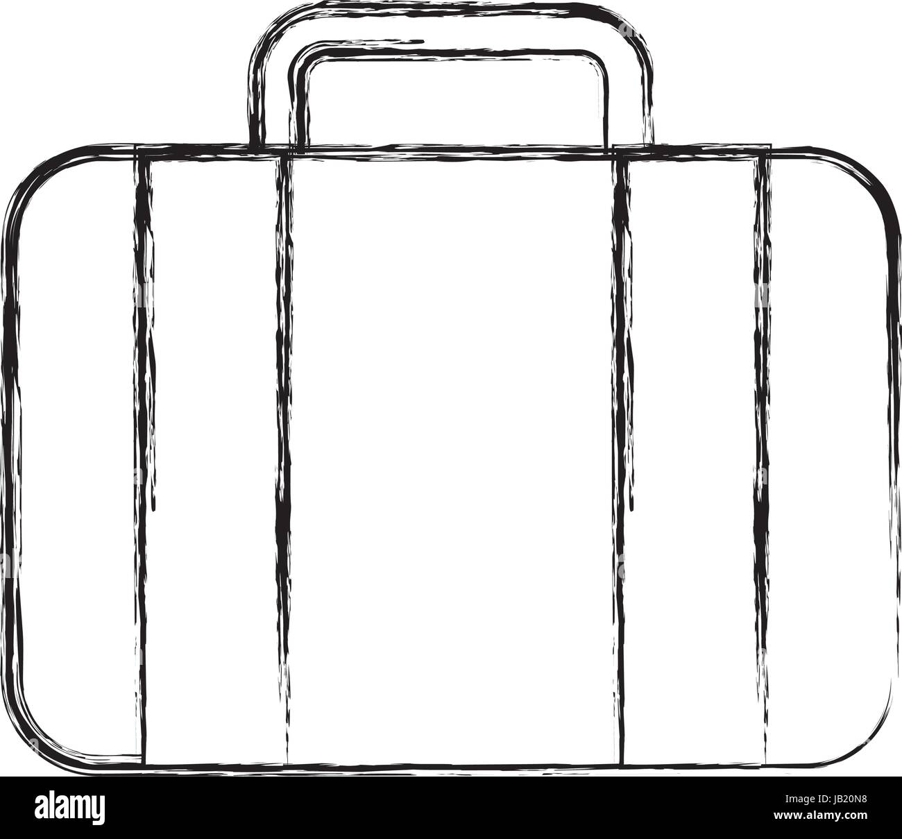 Skizze zu zeichnen Koffer cartoon Stock-Vektorgrafik - Alamy