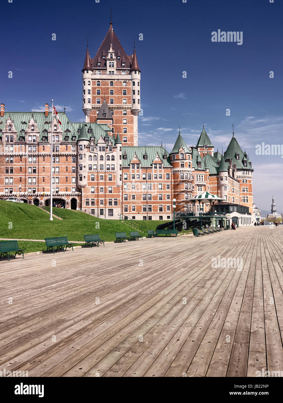 Terrasse Dufferin Terrasse vor einem berühmten Schloss grand Hotel im