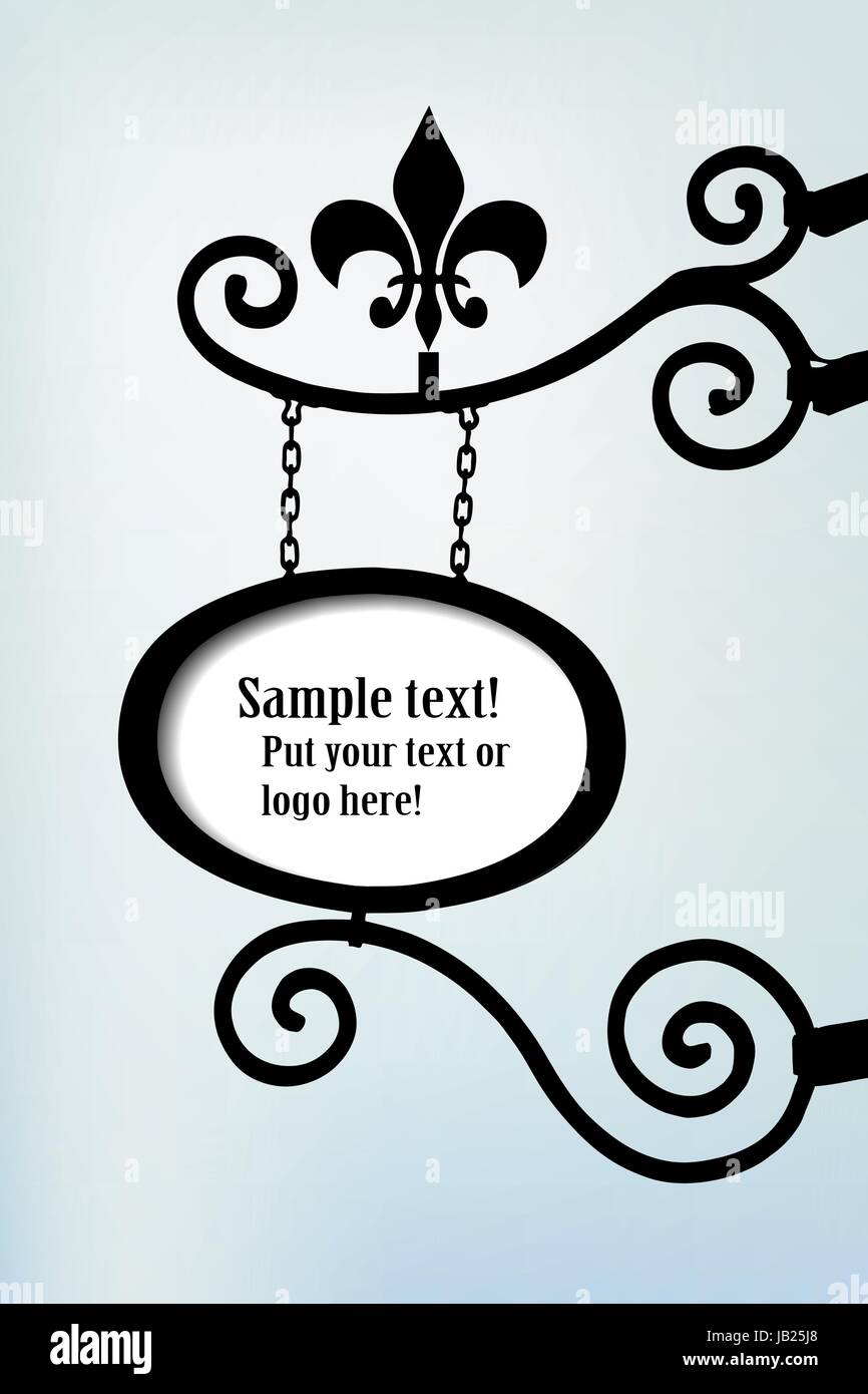 Antike Werbung Zeichen für Ihre Nachricht, eps10 Vektor Stock Vektor