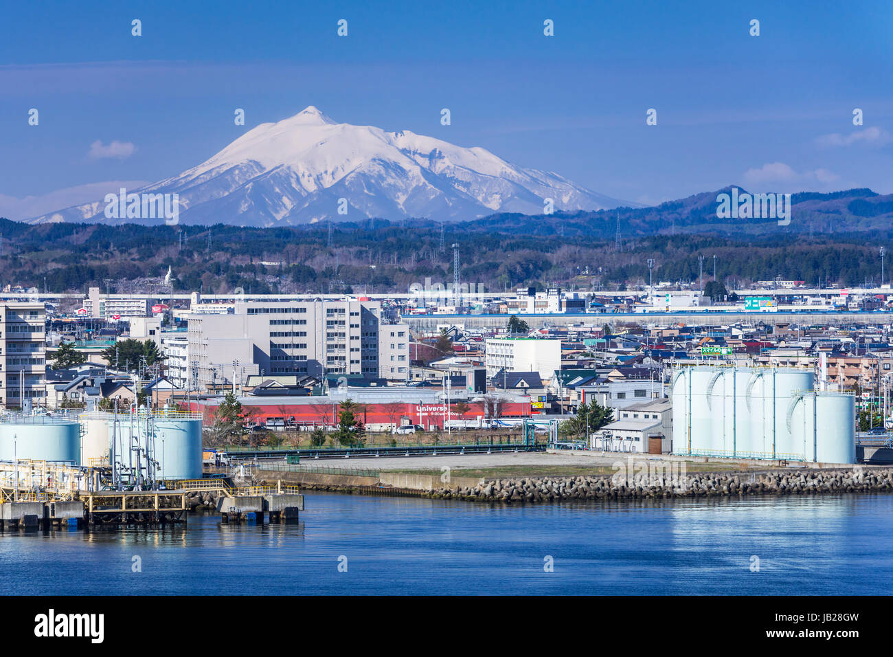 Der Hafen Stadt Aomori, Nord-Japan, Tōhoku-Region. Stockfoto