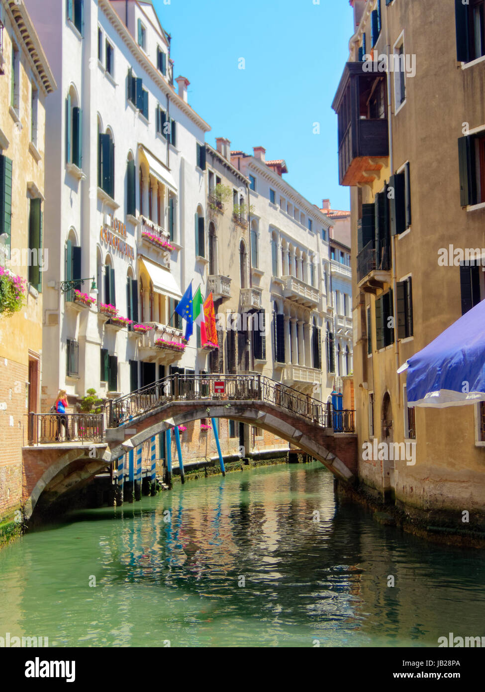 Venedig Kanäle im Mittag Sommer Stockfoto