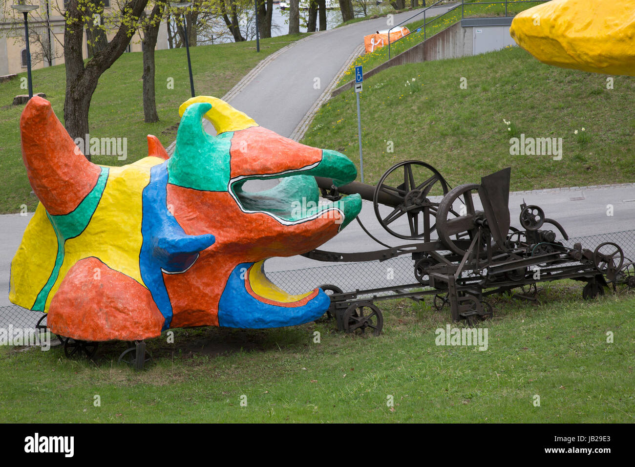 Skulptur im Museum für moderne Kunst - Moderna Museet, Insel Skeppsholmen im freien; Stockholm; Schweden Stockfoto