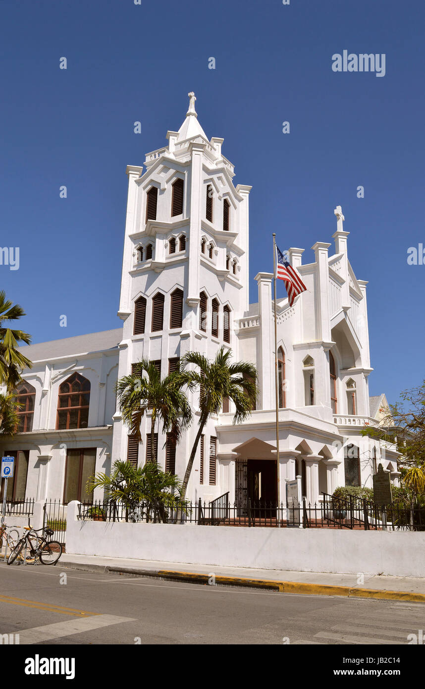 Str. Pauls Episcopal Church in Key West die älteste in Florida Diözese Stockfoto