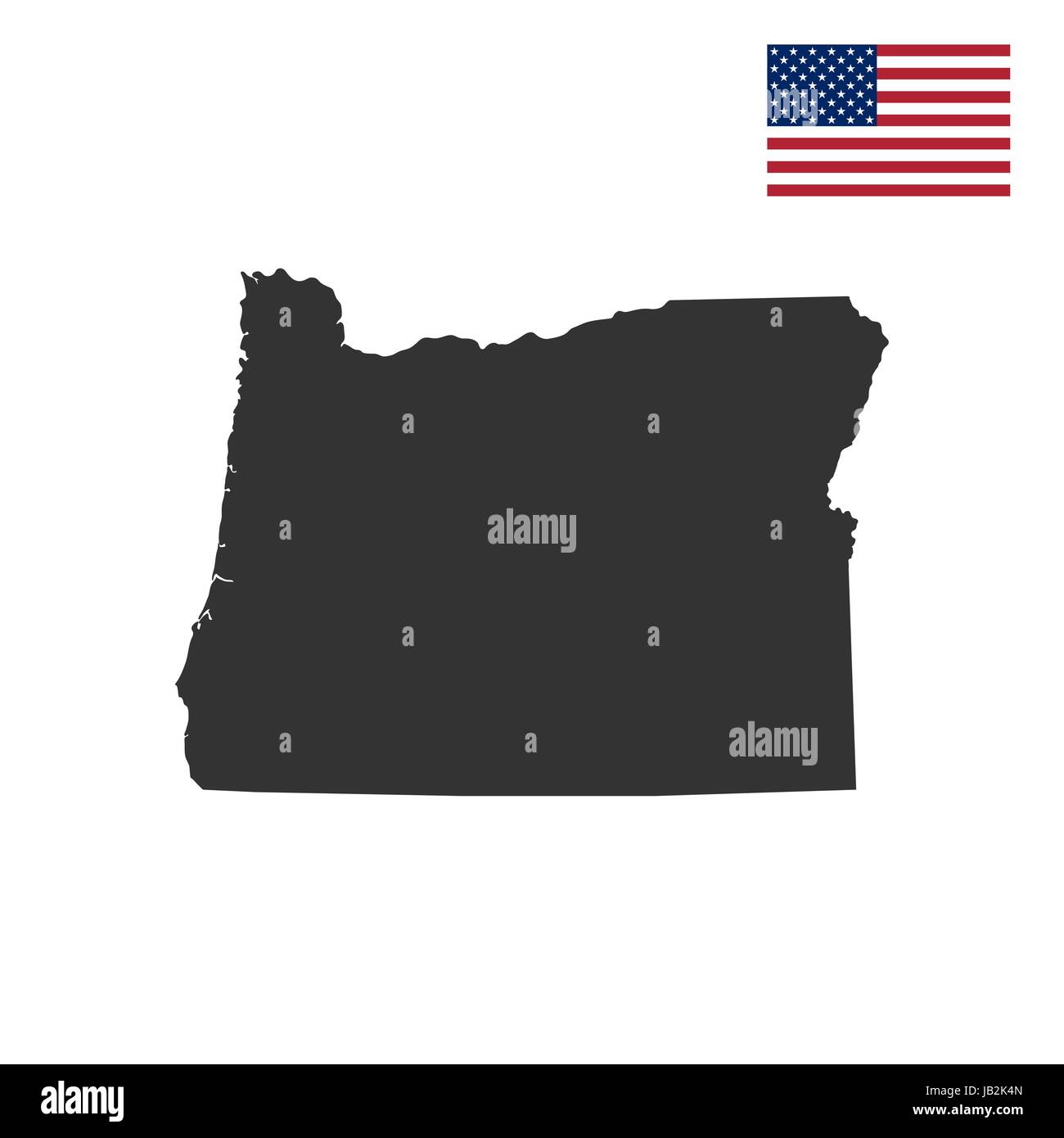 Karte der US-Bundesstaat Oregon Stock Vektor