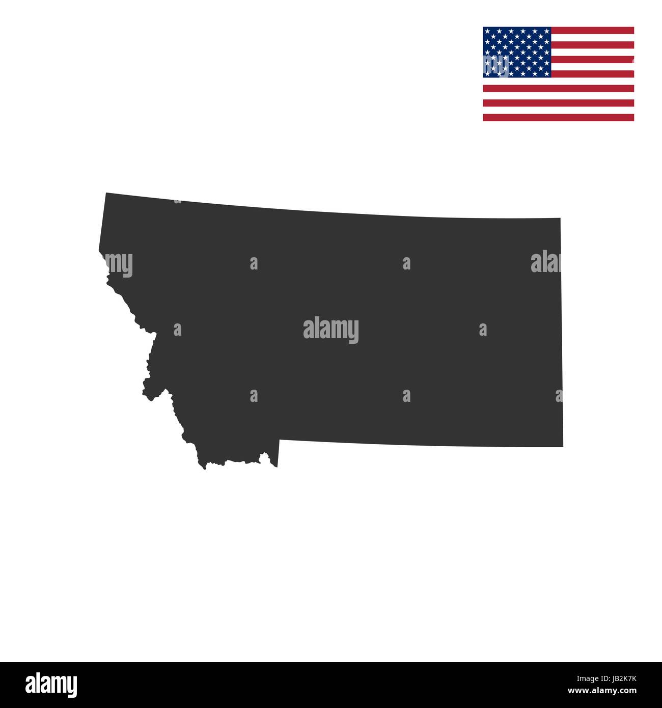 Karte der US-Bundesstaat Montana Stock Vektor