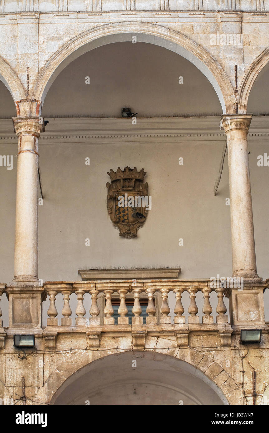 De Mari Palast. Acquaviva Delle Fonti. Puglia. Italien. Stockfoto