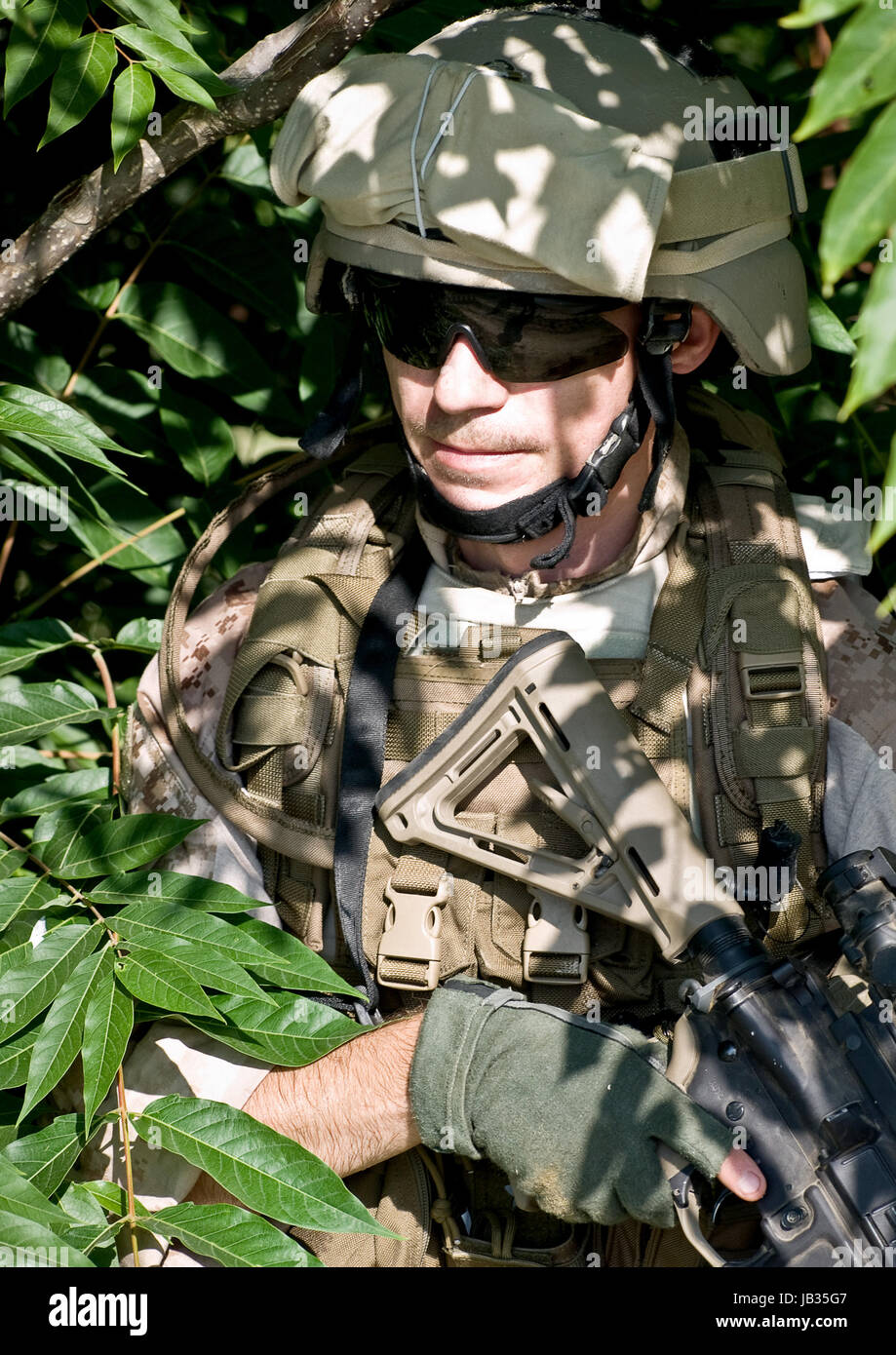 US-Soldat im Dschungel Stockfotografie - Alamy